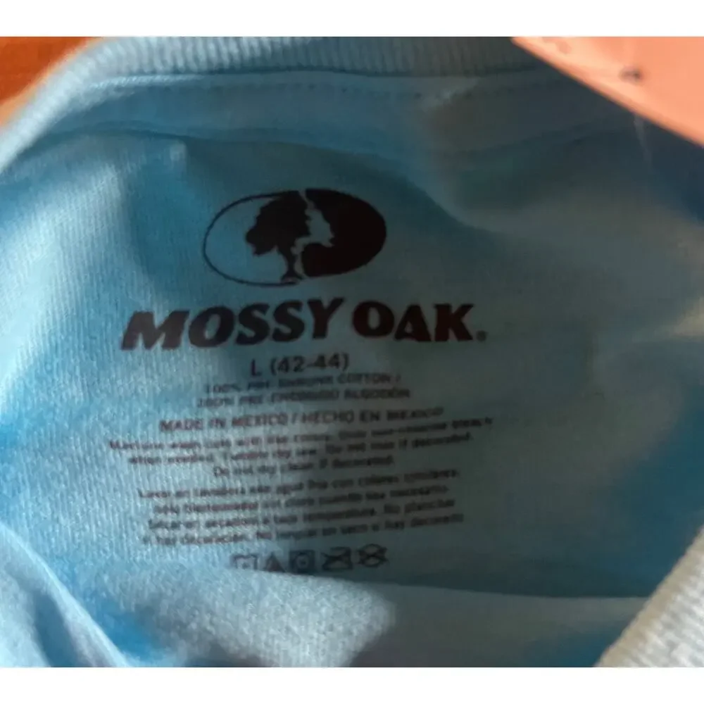 Mossy Oak Fishing Men's Short Sleeve Blue T-Shirt